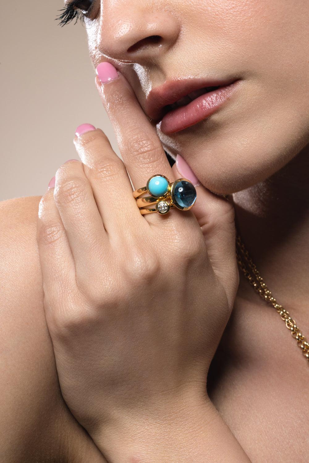 Diamond Solitaire Bouton Ring-YELLOW GOLD-6.75-JEWELRYFINE JEWELRING-TAMARA COMOLLI