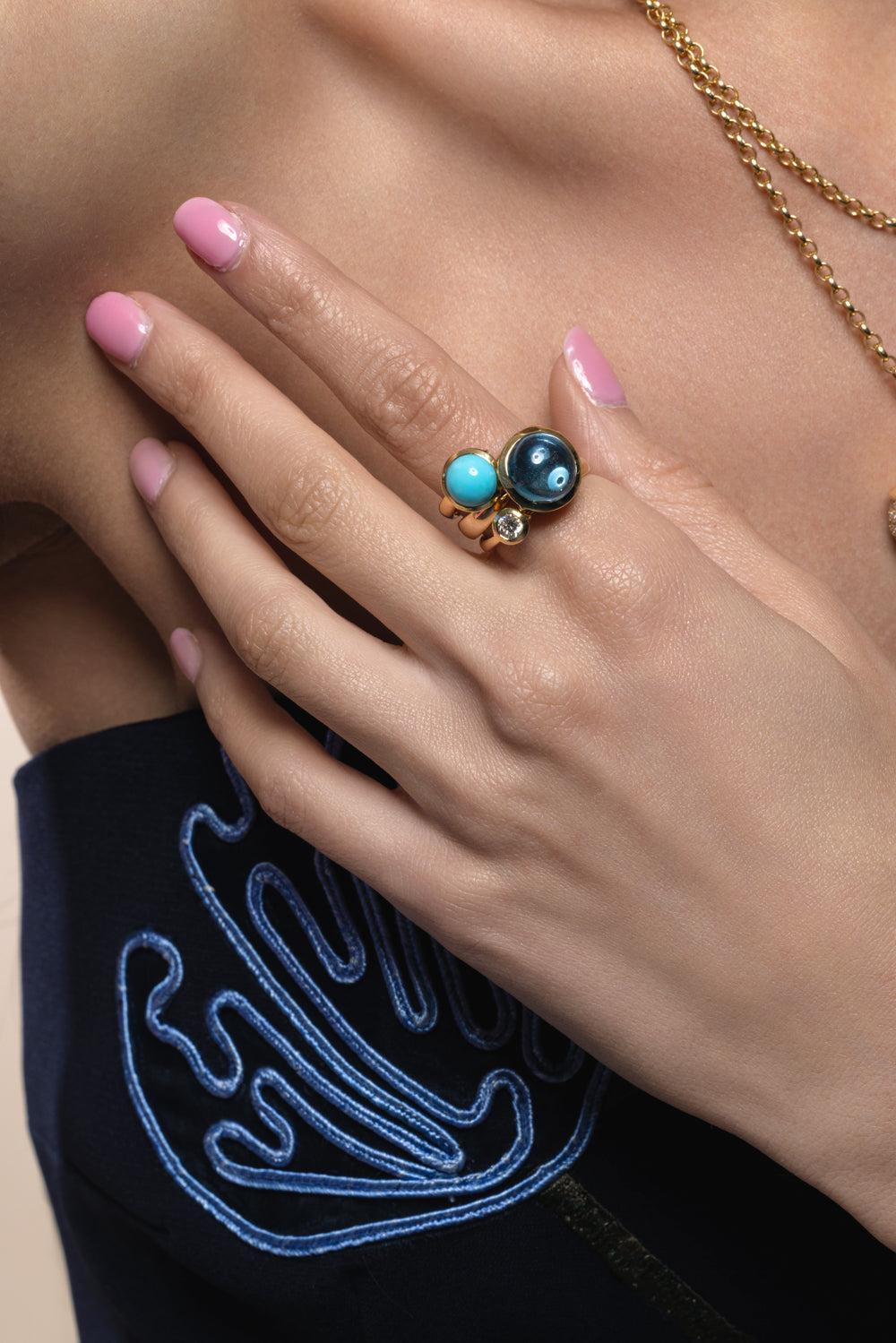 Diamond Solitaire Bouton Ring-YELLOW GOLD-6.75-JEWELRYFINE JEWELRING-TAMARA COMOLLI