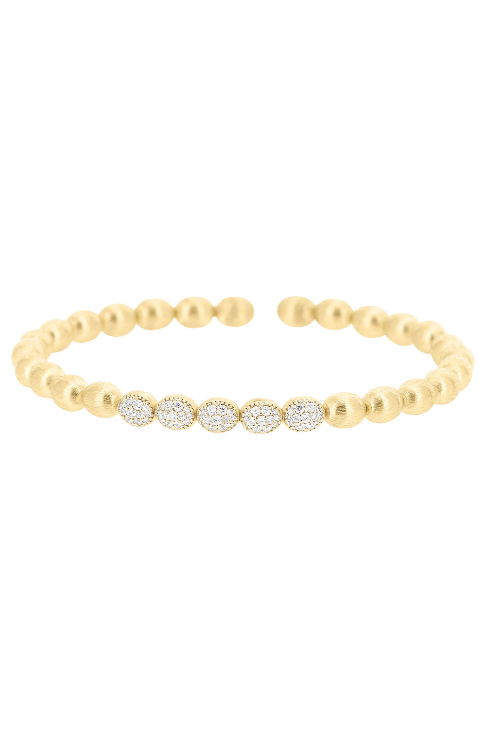 Diamond Ivy Boules Flex Bracelet - Yellow Gold