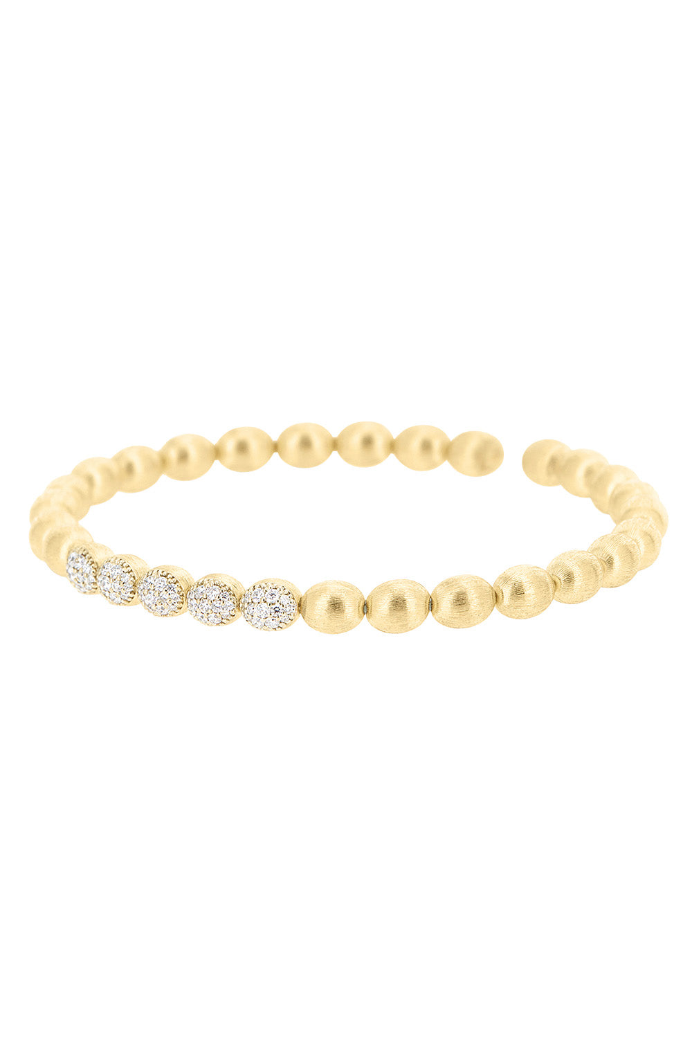 Diamond Ivy Boules Flex Bracelet - Yellow Gold