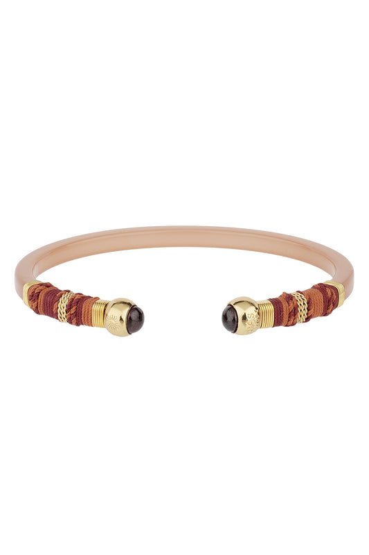 Orange Sari Wrap T Bracelet