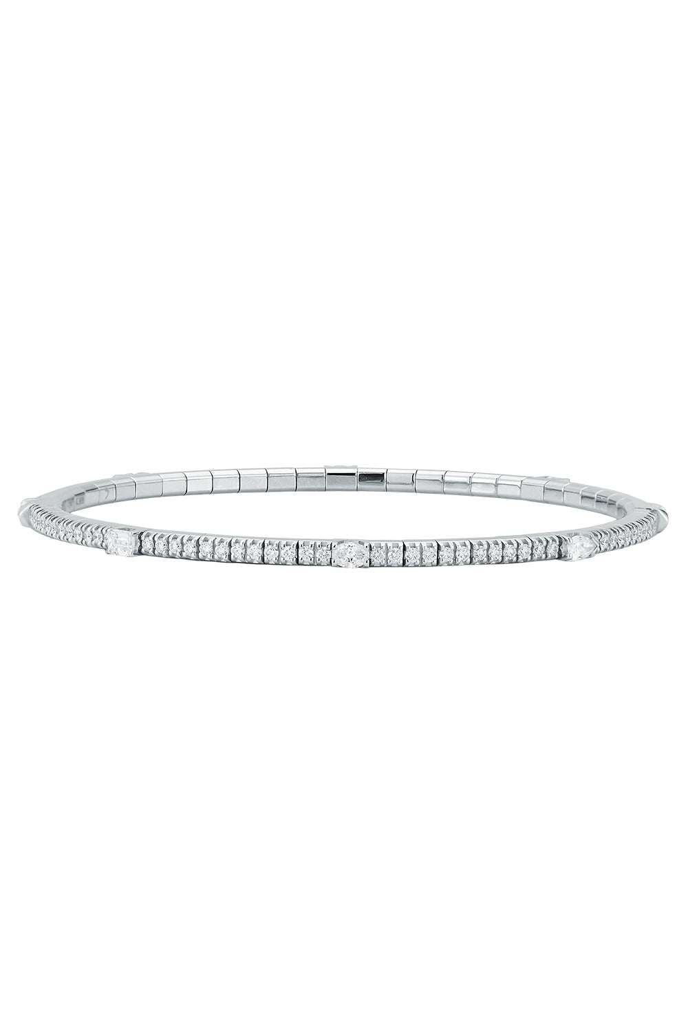 Multishaped Diamond Extensible Tennis Bracelet