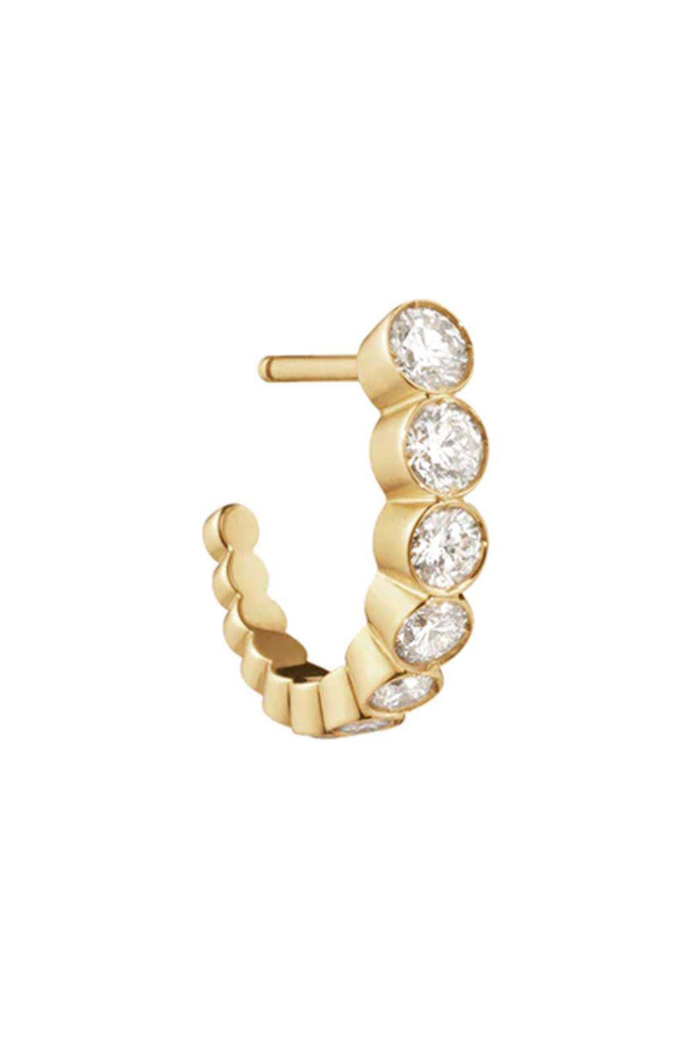Diamond Boucle Earring-YELLOW GOLD-JEWELRYFINE JEWELEARRING-SOPHIE BILLE BRAHE