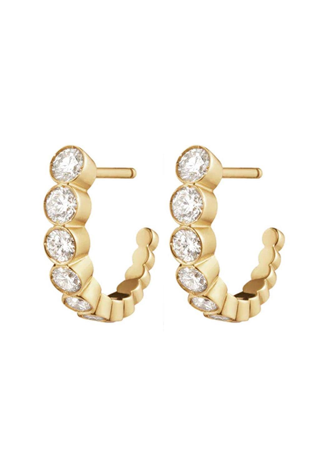 Diamond Boucle Earrings-YELLOW GOLD-JEWELRYFINE JEWELEARRING-SOPHIE BILLE BRAHE