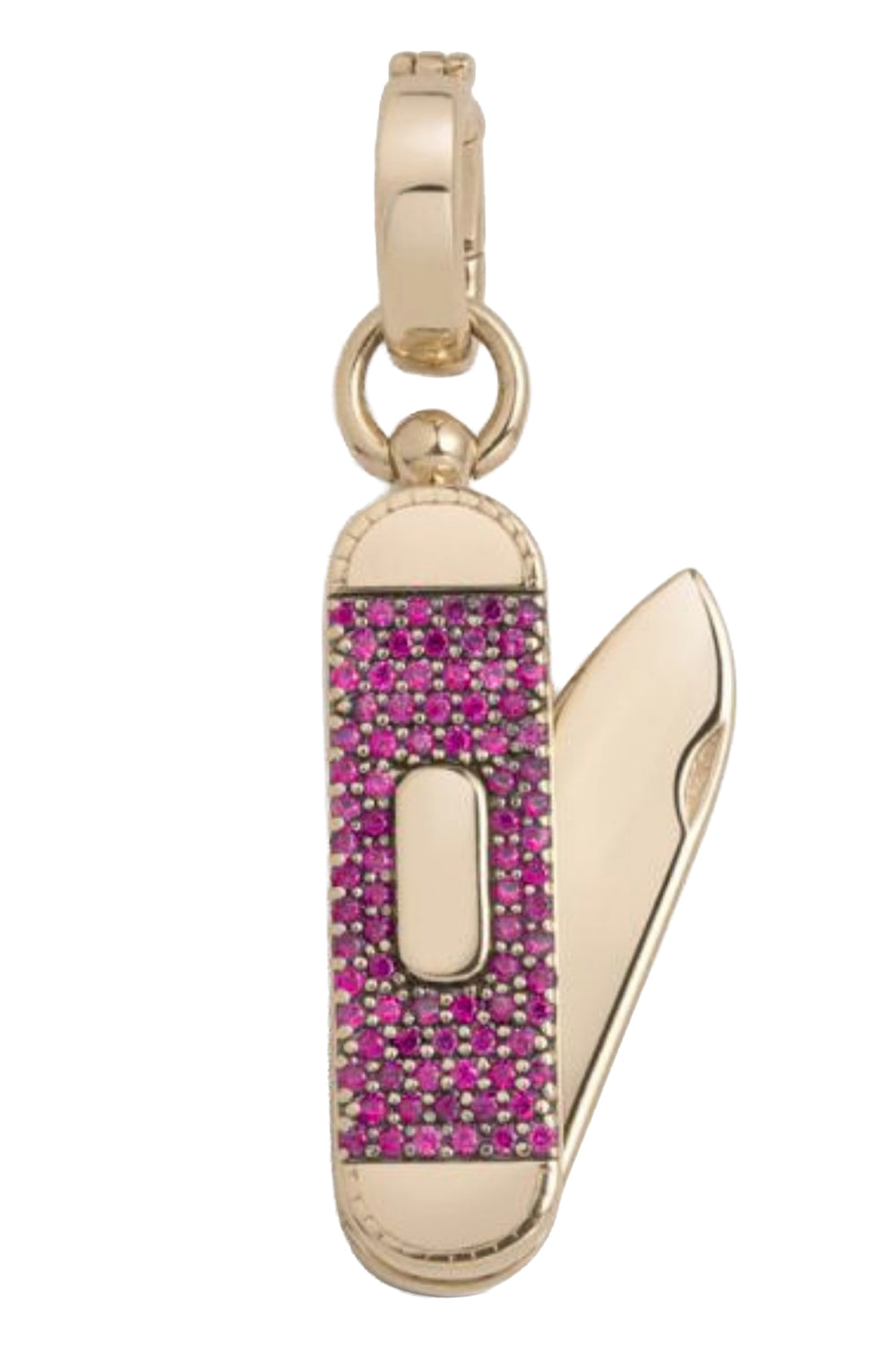 Pink Sapphire Balance Pocketknife Pendant