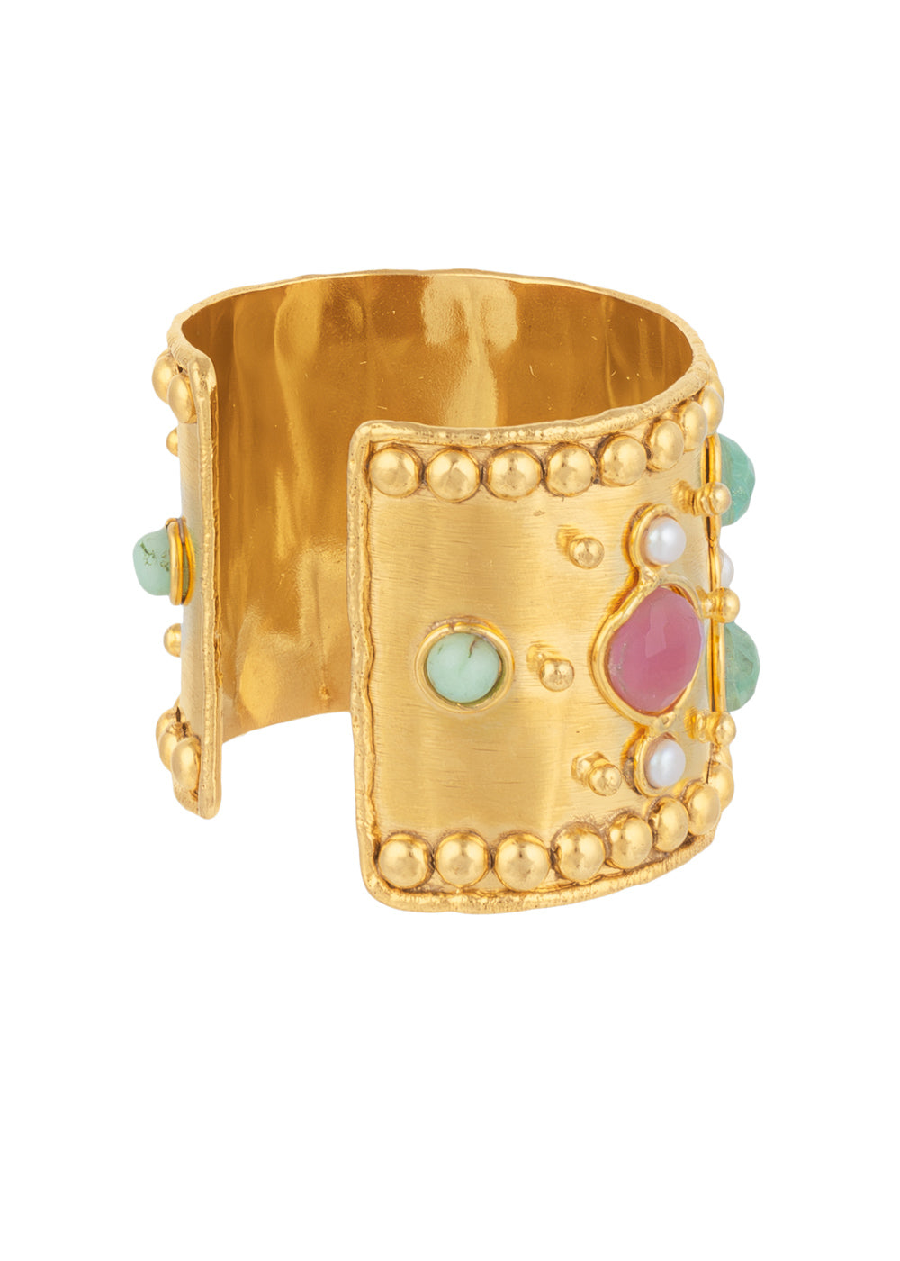 Red Jasper Chrysoprase Cuff Bracelet
