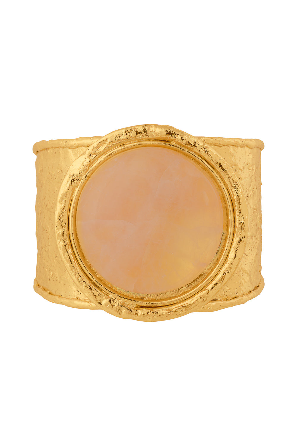 Pink Quartz Sphere Cuff Bracelet