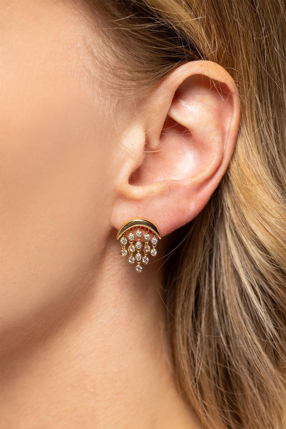 Diamond Baby Fringe Earrings-YELLOW GOLD-JEWELRYFINE JEWELEARRING-EMILY P WHEELER
