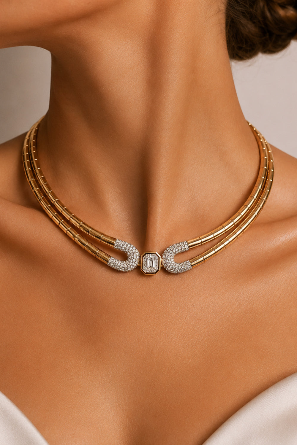 Diamond Rope Choker Necklace