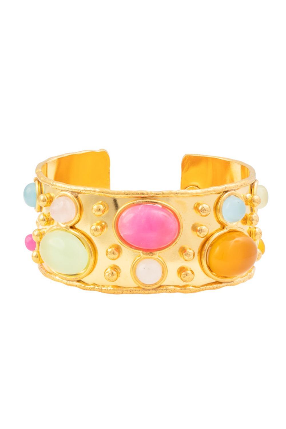 Ruby Onyx Cuff Bracelet-MULTI-JEWELRYBOUTIQUEBRACELET O-SYLVIA TOLEDANO