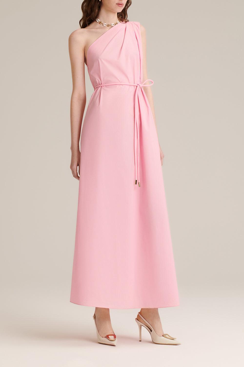 Parachute One Shoulder Dress-PINK-2-CLOTHINGDRESSCASUAL-SCANLAN THEODORE
