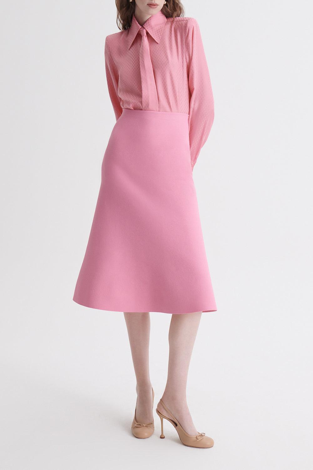 Soft Hem Skirt-FLAMINGO-XS-CLOTHINGSKIRTMIDI-SCANLAN THEODORE