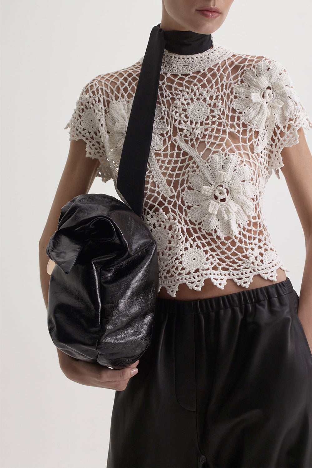 Short Sleeve Crochet Top