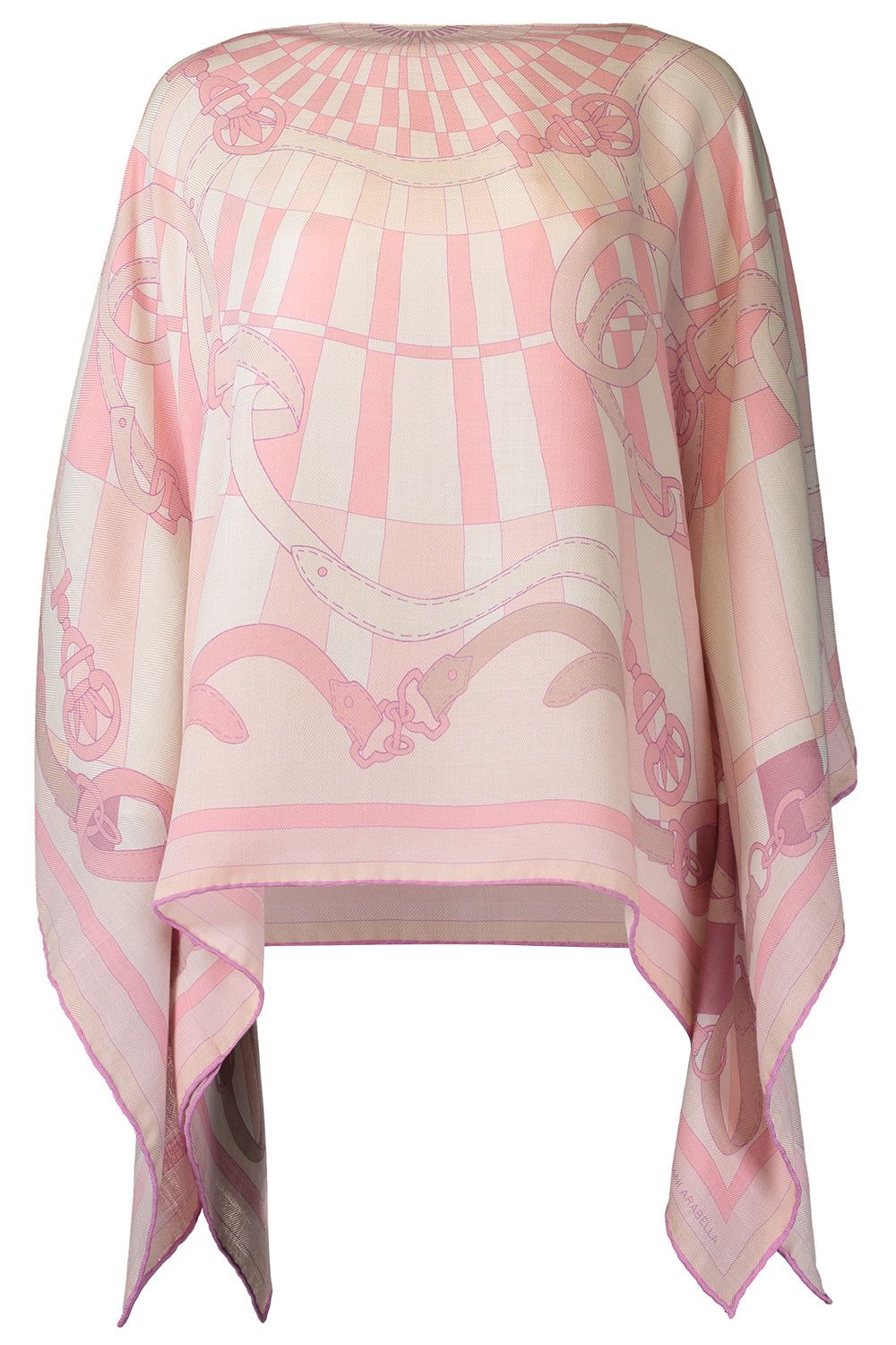 Floral Print Poncho - Firenze-PINK-O/S-CLOTHINGTOPPONCHO-RANI ARABELLA