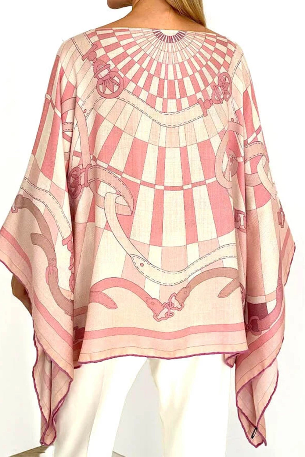Floral Print Poncho - Firenze-PINK-O/S-CLOTHINGTOPPONCHO-RANI ARABELLA
