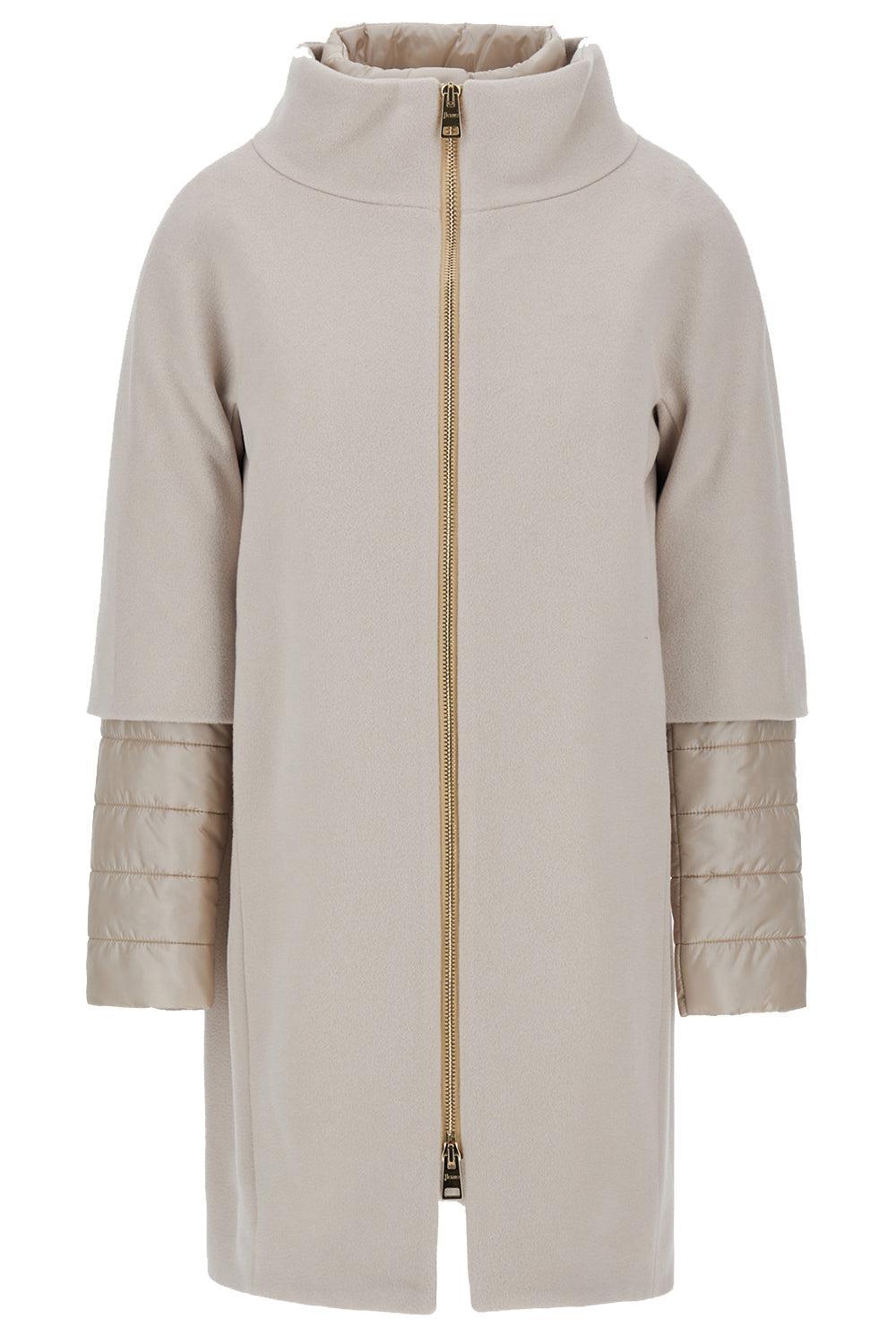 Luxury Wool Herno Cocoon Coat-BEIGE-40-CLOTHINGJACKETCASUAL-HERNO