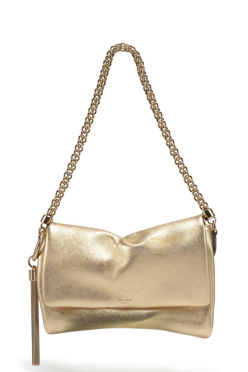 Callie Flap Shoulder Bag-GLDLTGLD-HANDBAGSHOULDER-JIMMY CHOO
