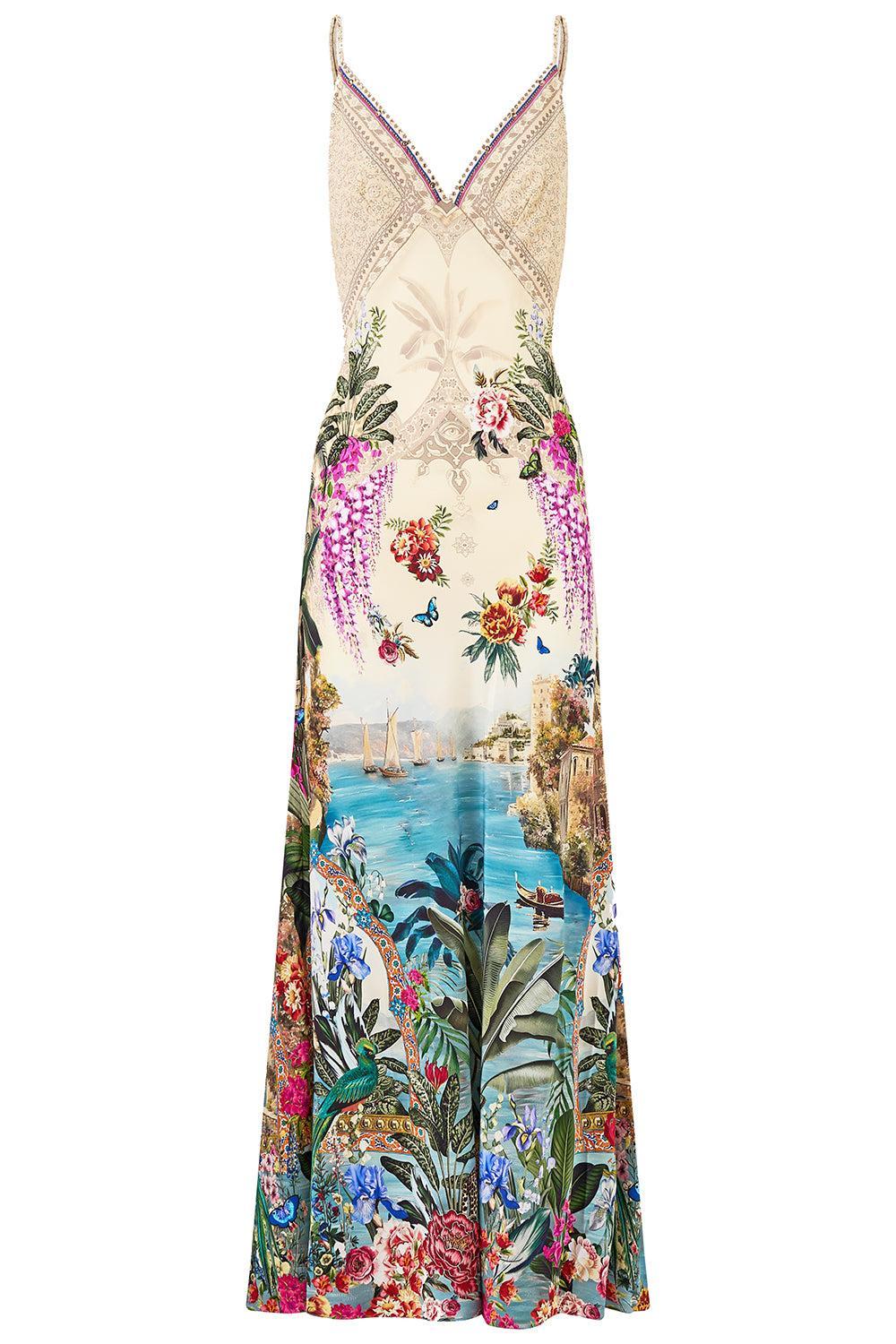 V-Neck Full Length Bias Slip Dress-BODRBOTA-XS-CLOTHINGDRESSCASUAL-CAMILLA