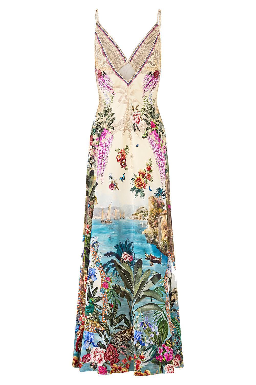V-Neck Full Length Bias Slip Dress-BODRBOTA-XS-CLOTHINGDRESSCASUAL-CAMILLA