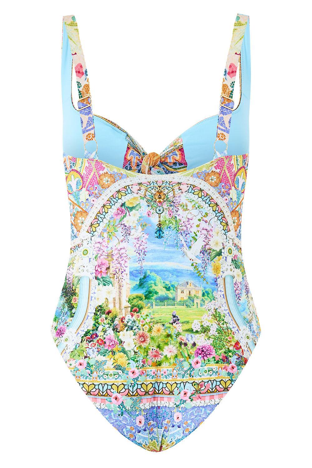 Tie Front One Piece-MULTI-S-CLOTHINGSWIM-CAMILLA