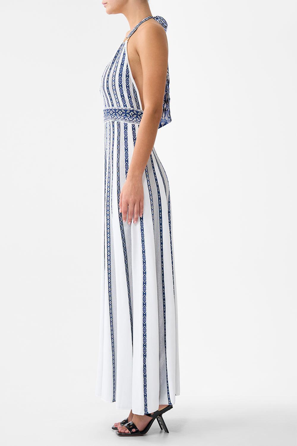 Halter Tie Knit Dress-WHITE-P/S-CLOTHINGDRESSCASUAL-CAMILLA
