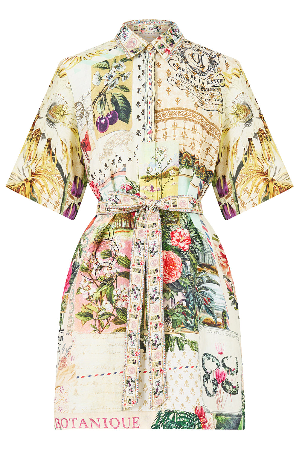  Belted Shirt Mini Dress-NOVELTY-XS-CLOTHINGDRESSCASUAL-CAMILLA 