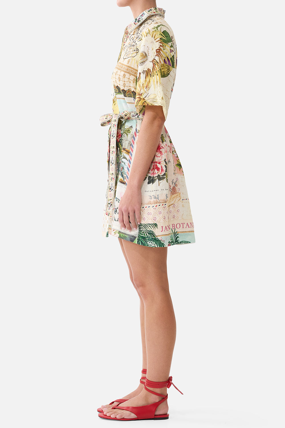 Belted Shirt Mini Dress