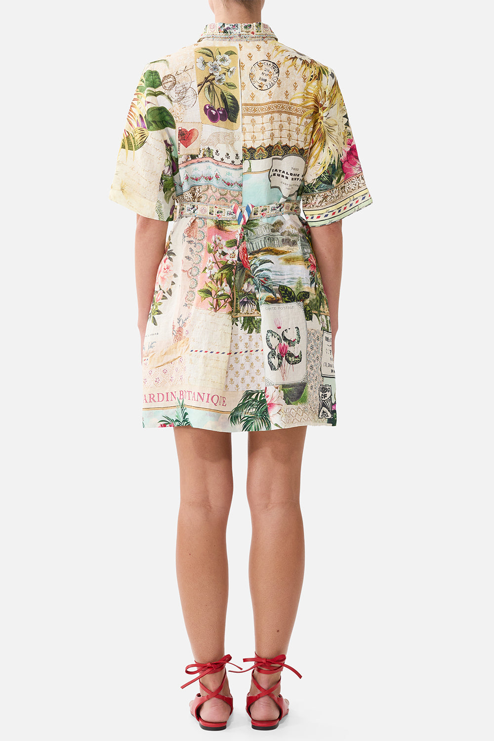 Belted Shirt Mini Dress
