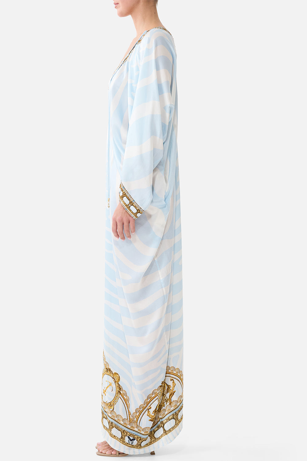 Draped Kaftan Maxi Dress