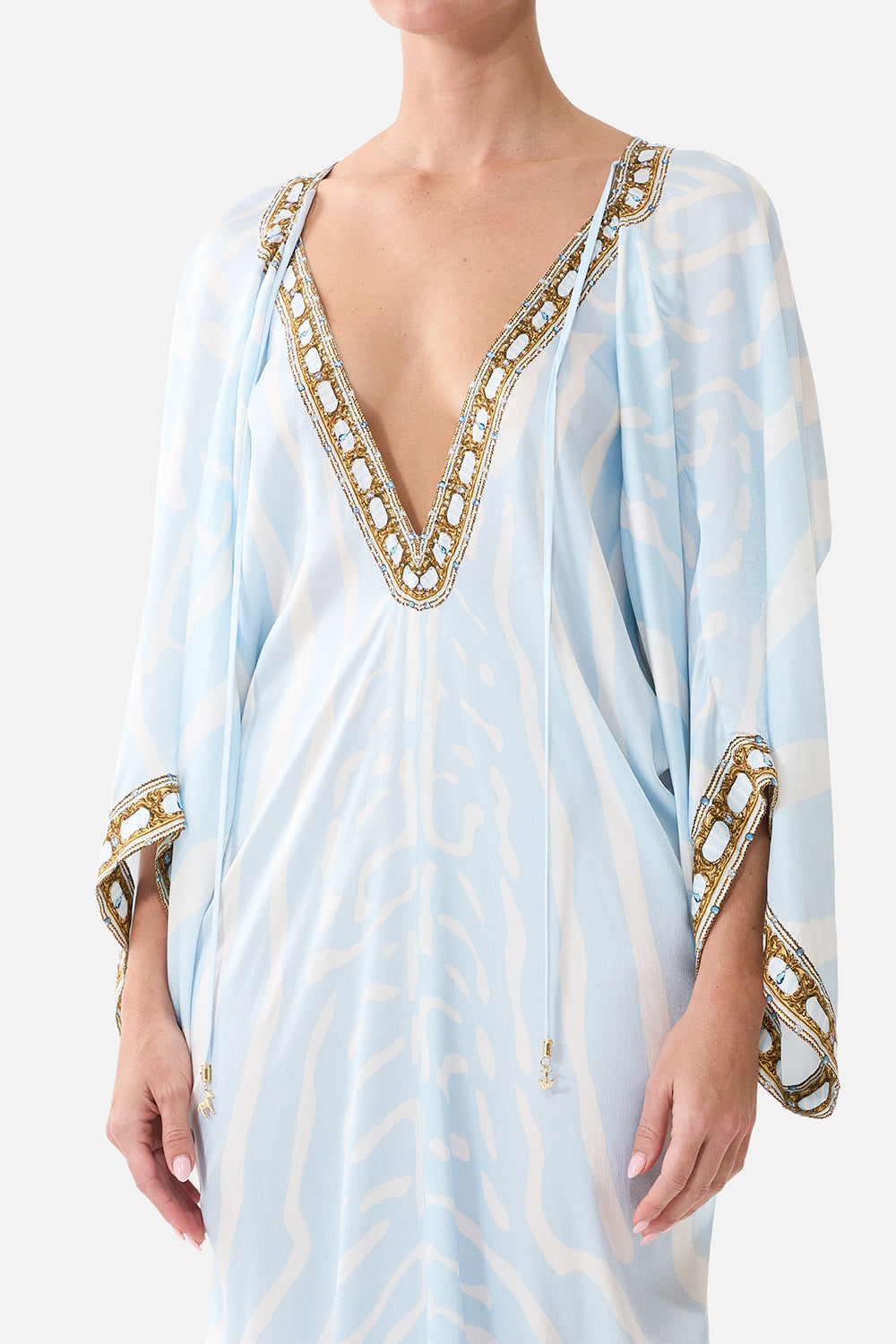 Draped Kaftan Maxi Dress
