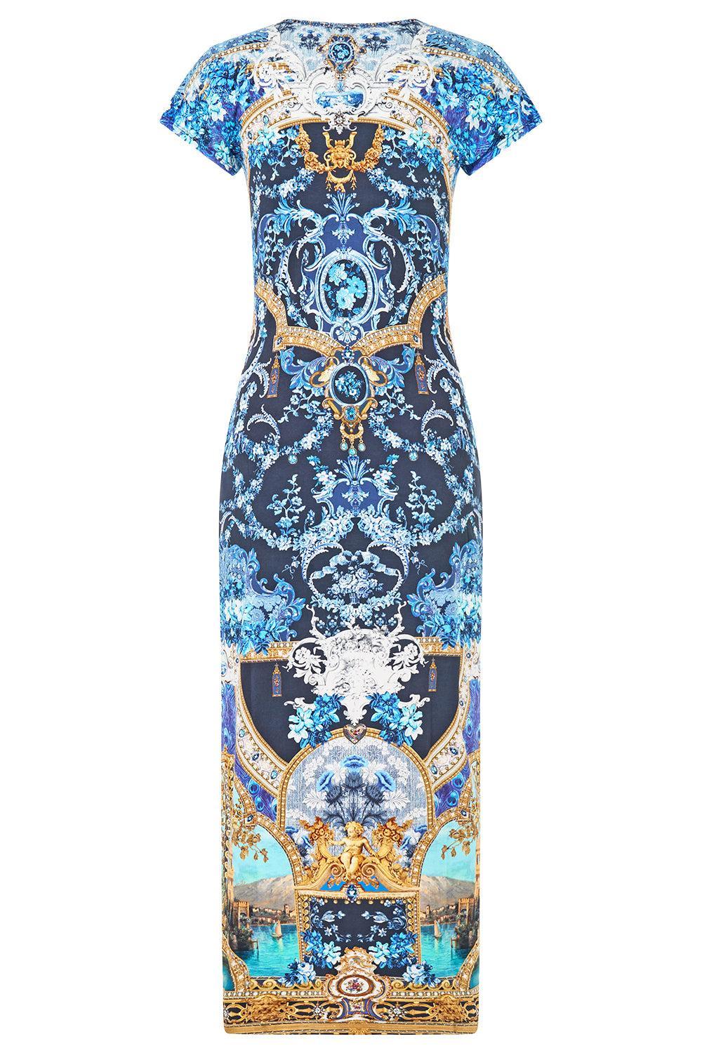  Cap Sleeve Jersey Midi Dress-NOVELTY-XS-CLOTHINGDRESSCASUAL-CAMILLA 