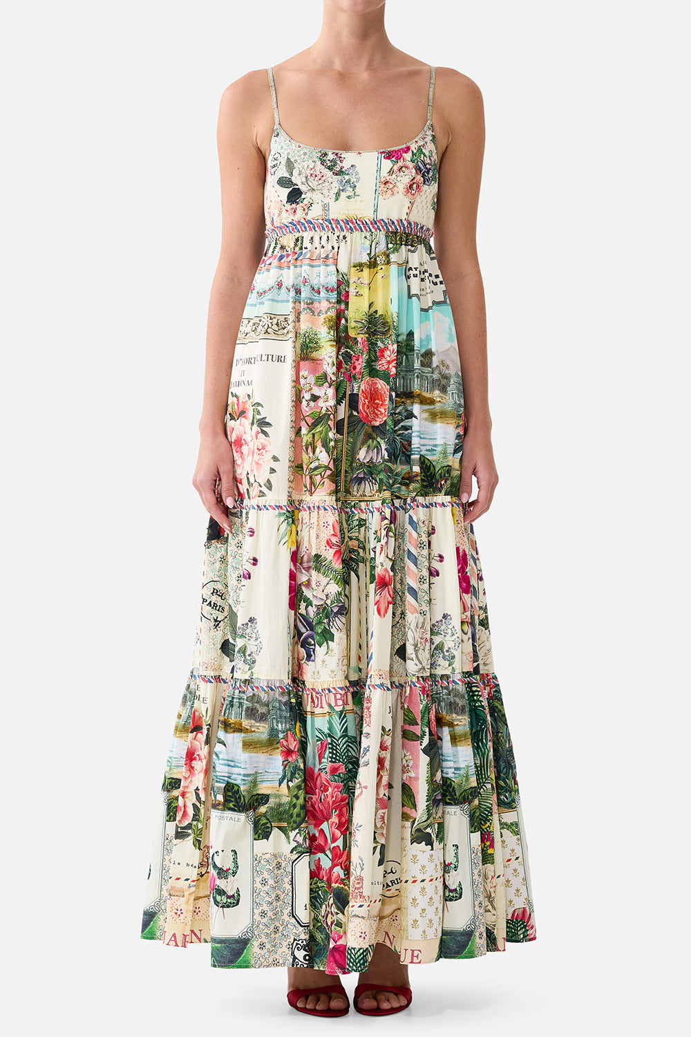 Floral Tiered Jersey Maxi Dress
