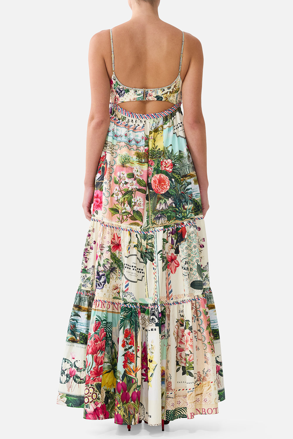 Floral Tiered Jersey Maxi Dress