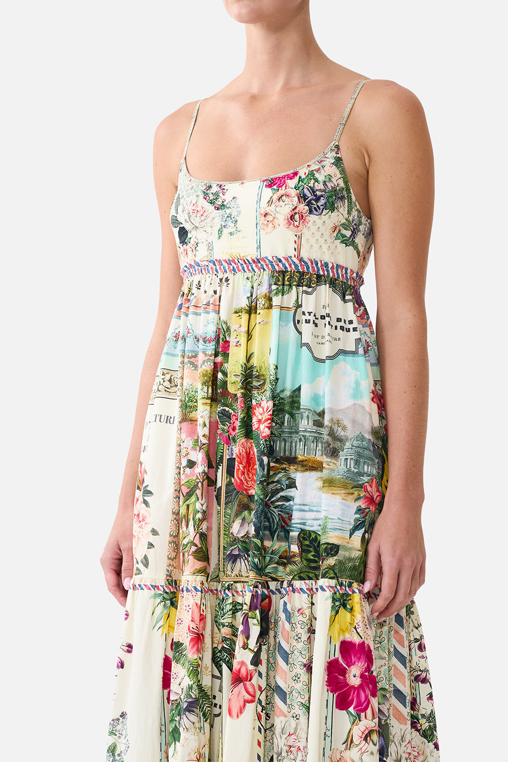 Floral Tiered Jersey Maxi Dress
