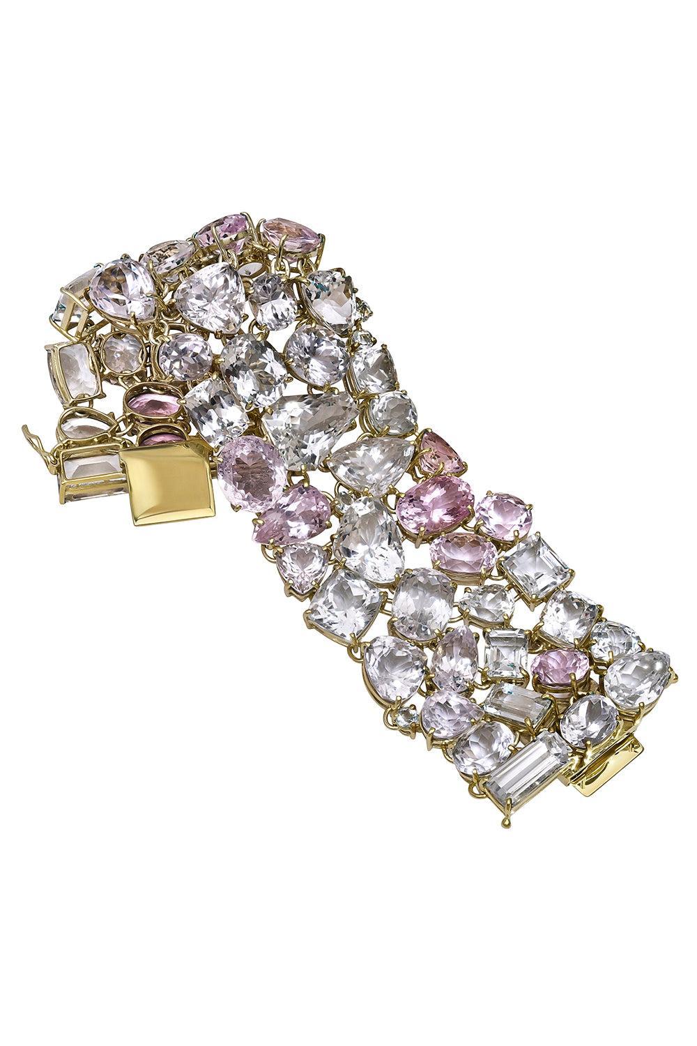 Kunzite Collection Bracelet-YELLOW GOLD-JEWELRYFINE JEWELBRACELET O-GRAZIELA