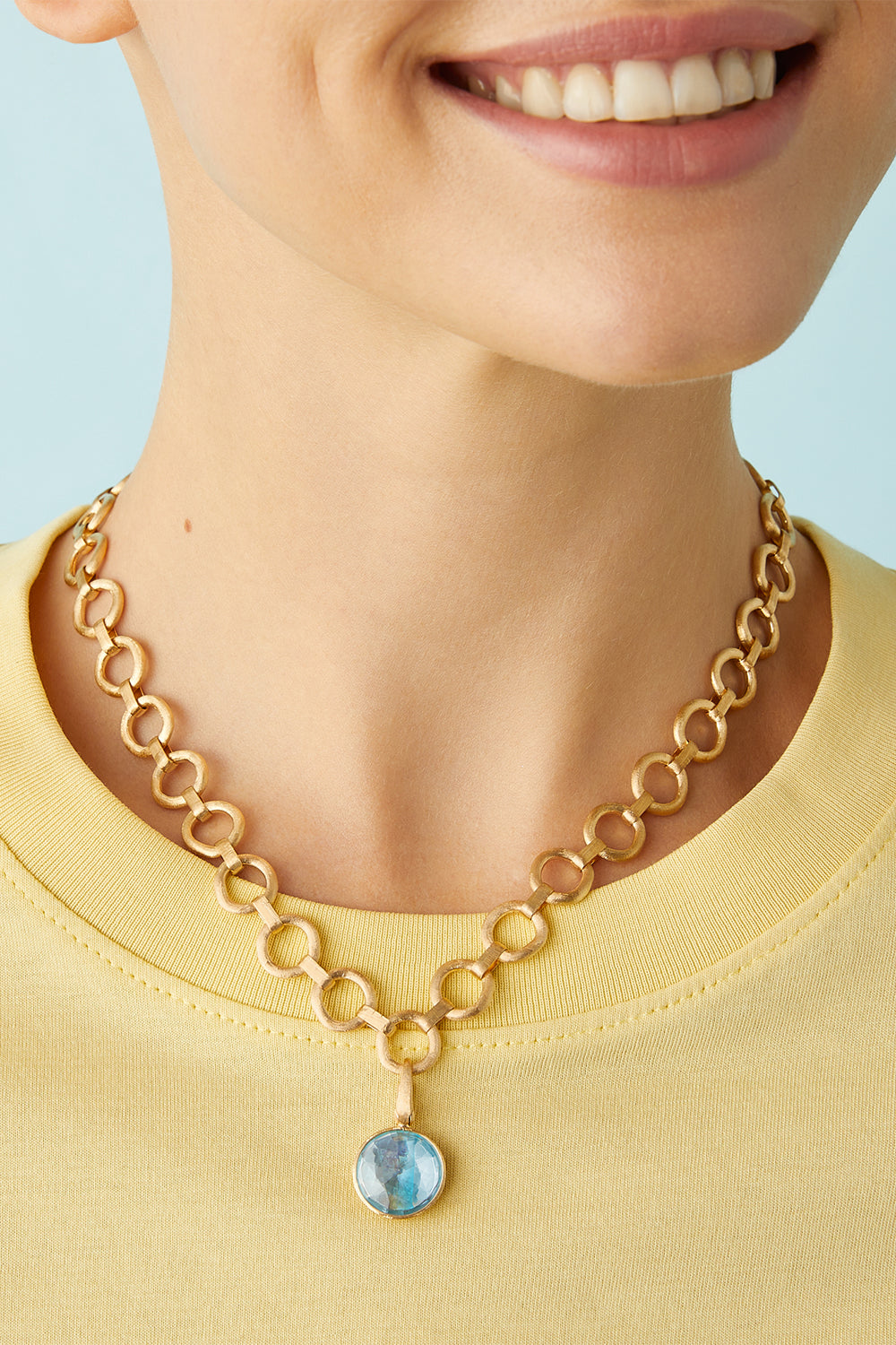 Jaipur Gold Flat Link Necklace