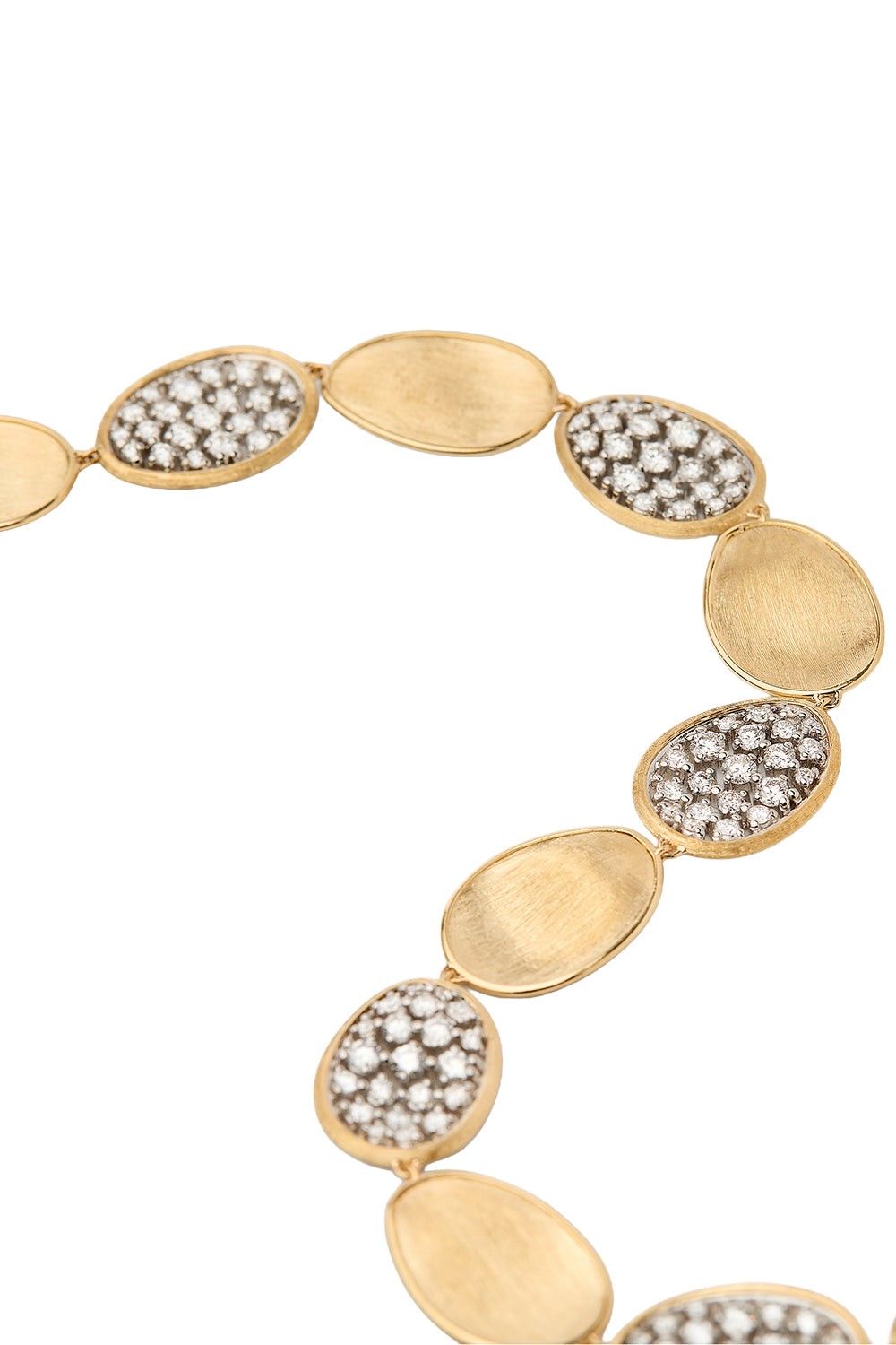 Diamond Lunaria Alternating Petal Necklace