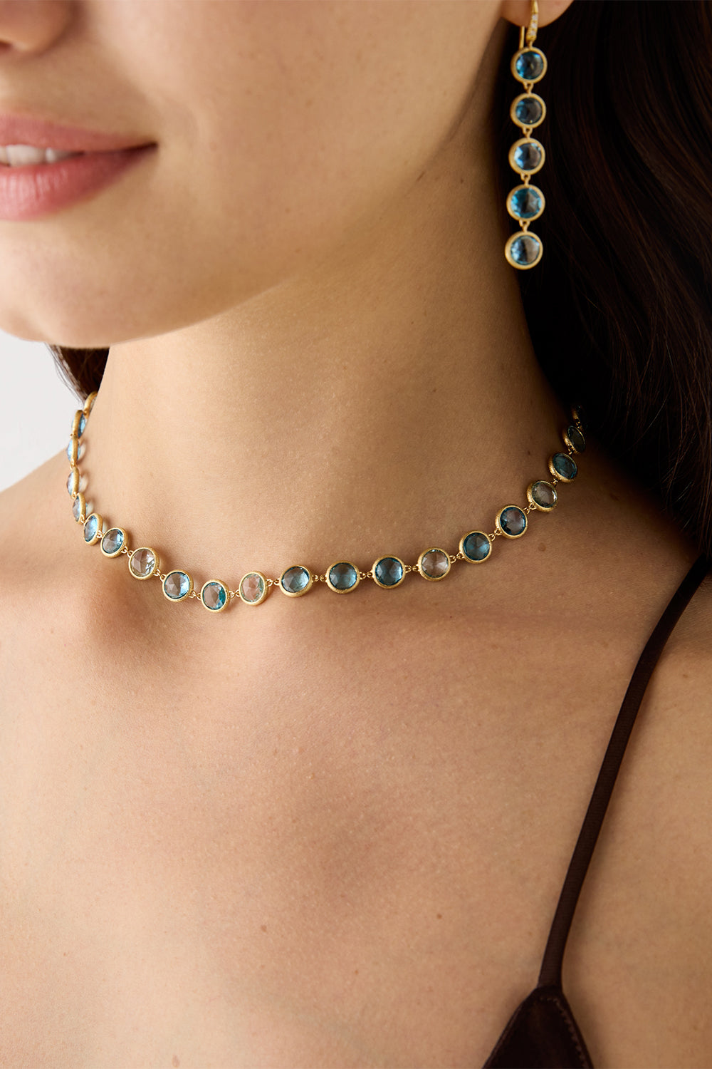 Blue Topaz Jaipur Link Necklace