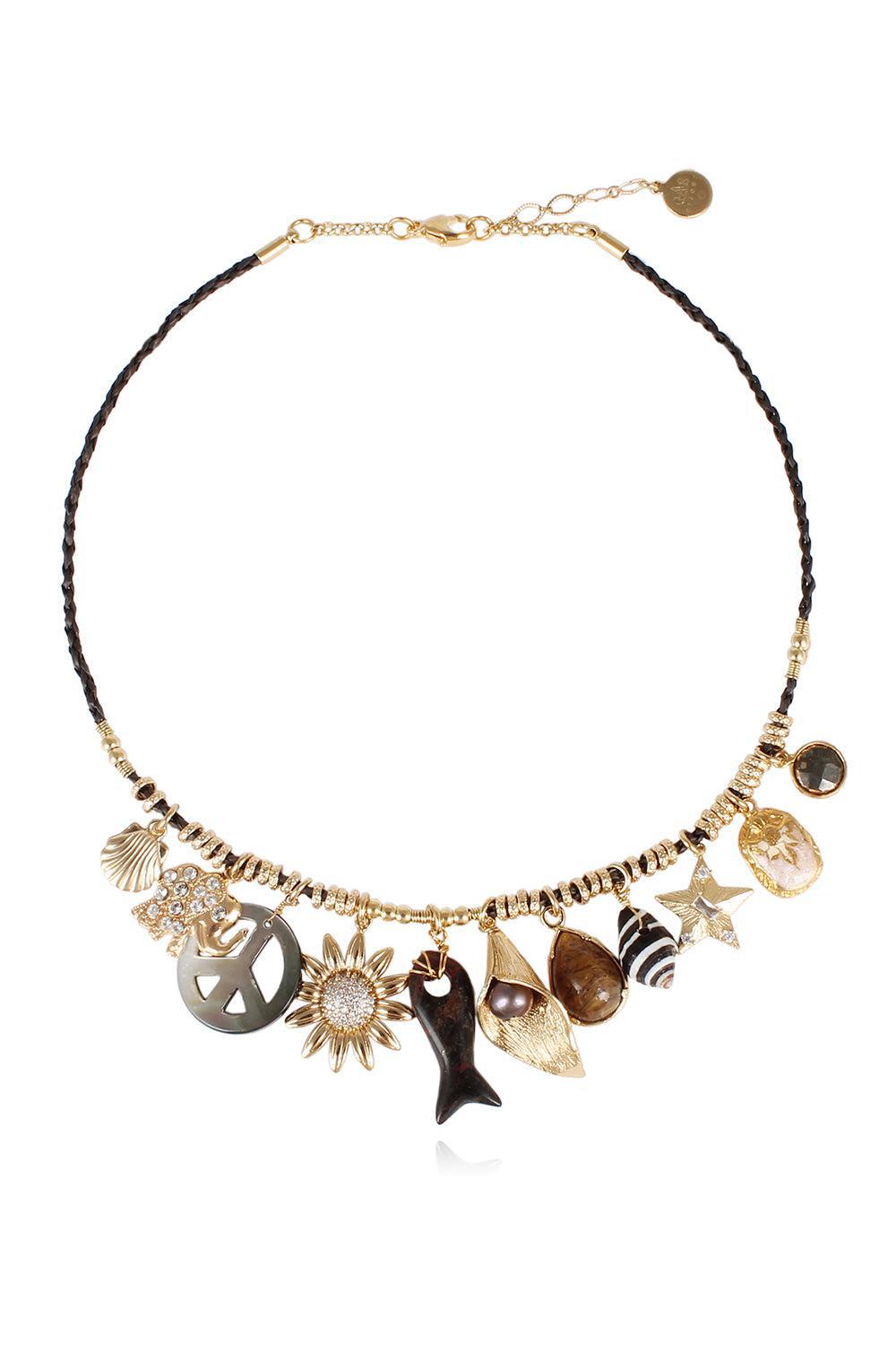 Bellagio Bis Necklace-BROWN-JEWELRYBOUTIQUENECKLACE O-GAS BIJOUX