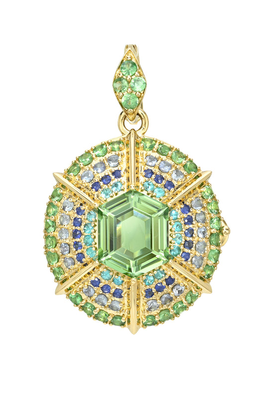 Mint Tourmaline Lagoon Locket