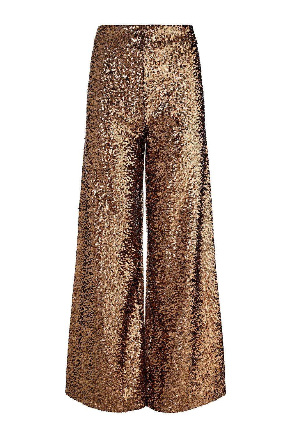 Athena Pant-GLD/BLK-2-CLOTHINGPANTEVENING-ALICE & OLIVIA