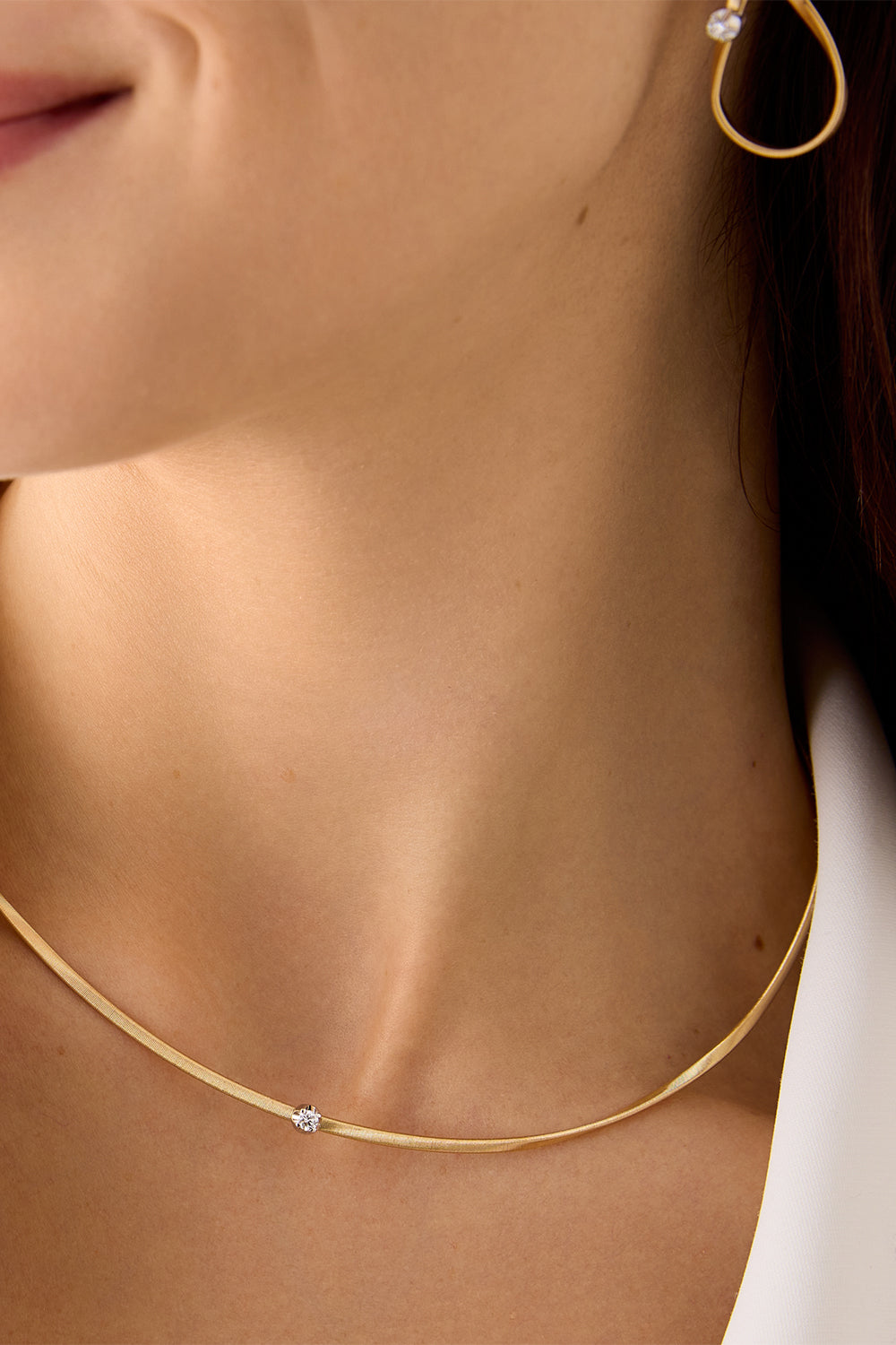 Diamond Marrakech Twisted Coil Station Necklace