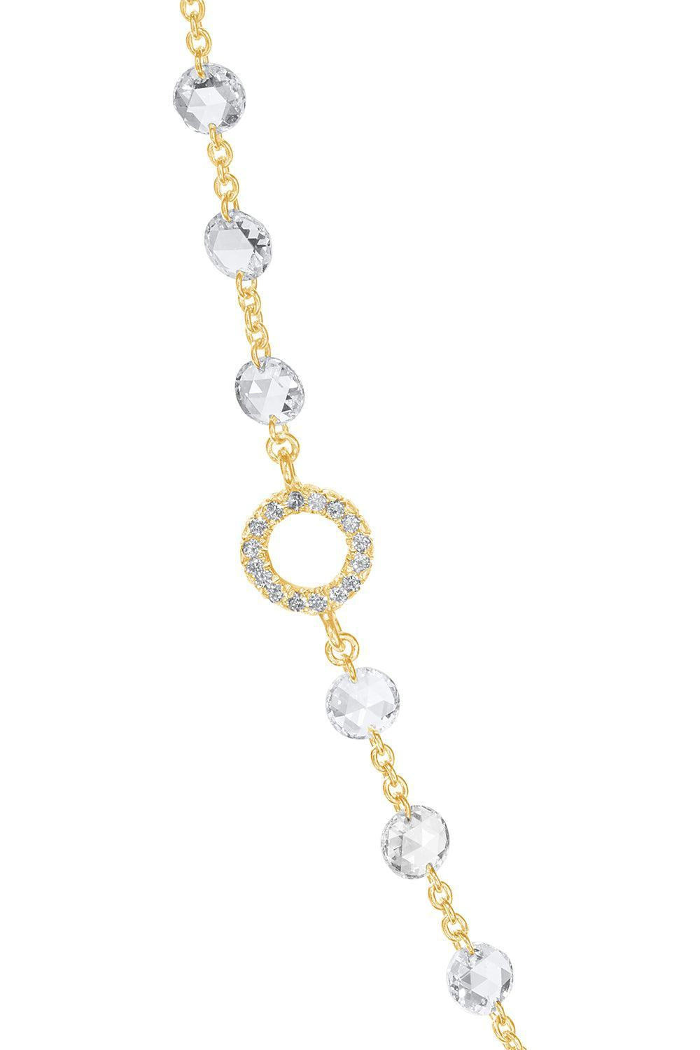 Diamond Rose Cut Ethereal Chain Necklace-YELLOW GOLD-JEWELRYFINE JEWELNECKLACE O-64 FACETS
