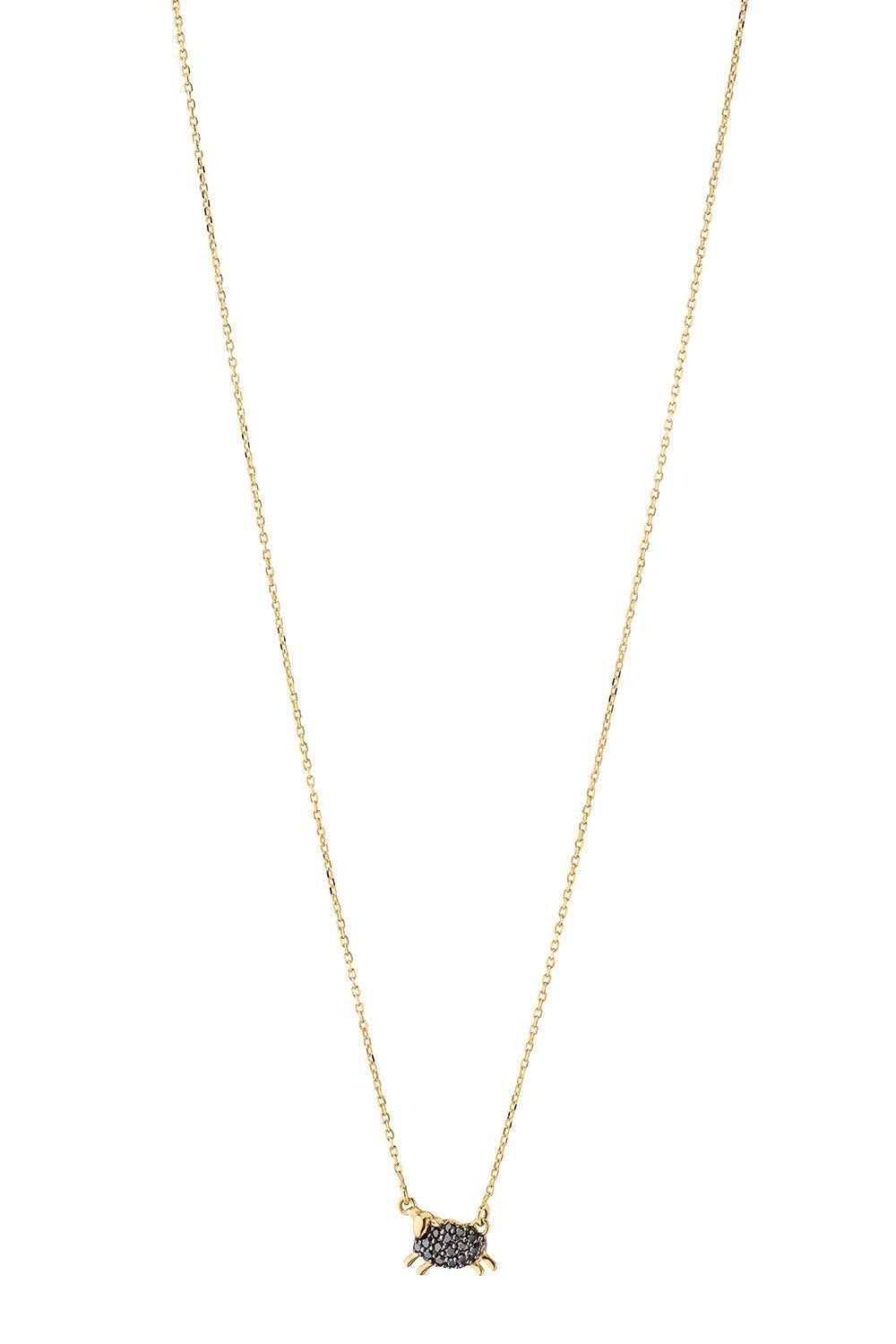Black Diamond The Black Sheep Necklace-YELLOW GOLD-17-JEWELRYFINE JEWELNECKLACE O-MONICA RICH KOSANN