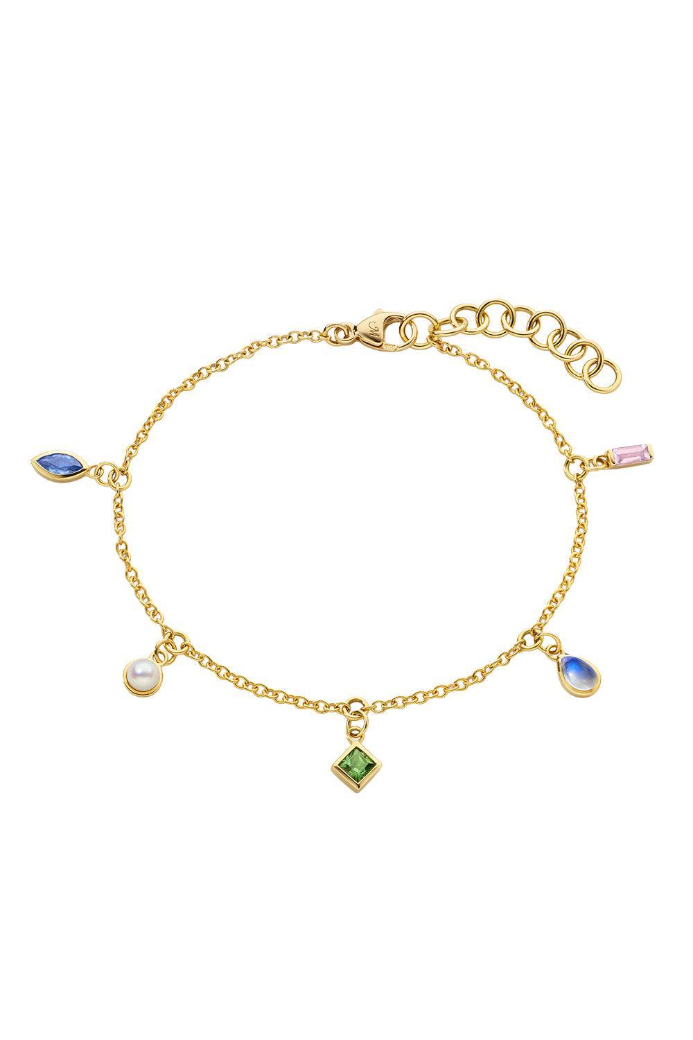 Multi Stone Points Of Light Bracelet-YELLOW GOLD-JEWELRYFINE JEWELBRACELET O-MONICA RICH KOSANN