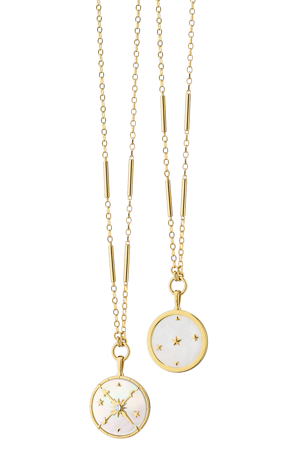 Pearl Diamond Constellation Locket Necklace