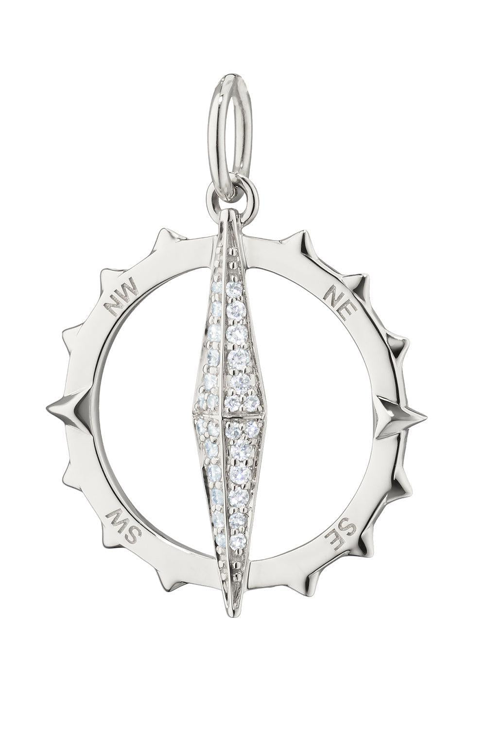Points North Large Compass Charm-SILVER-JEWELRYFINE JEWELPENDANT-MONICA RICH KOSANN