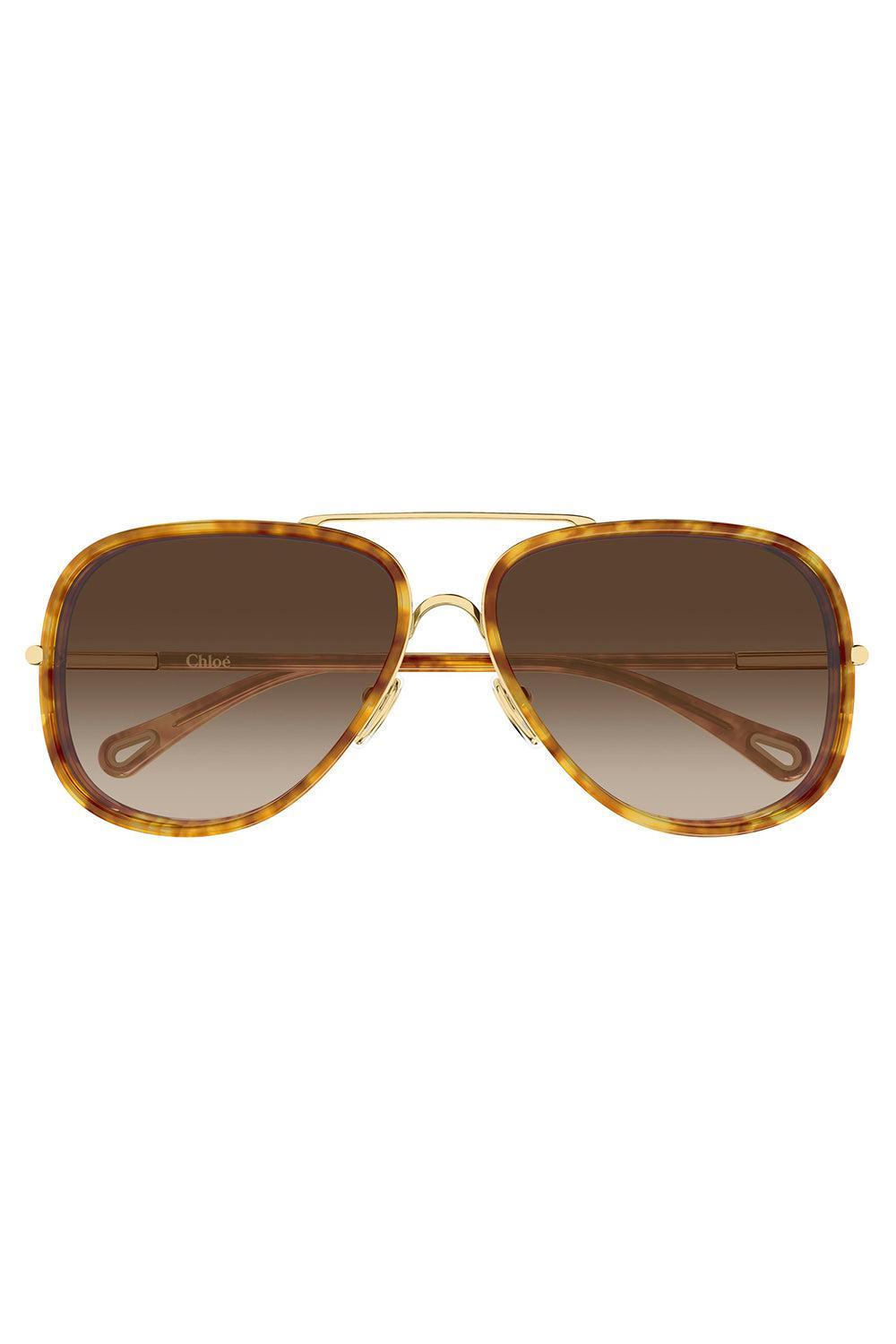 Gradient Aviator Sunglasses-GOLD-ACCESSORIESUNGLASSES-CHLOÉ