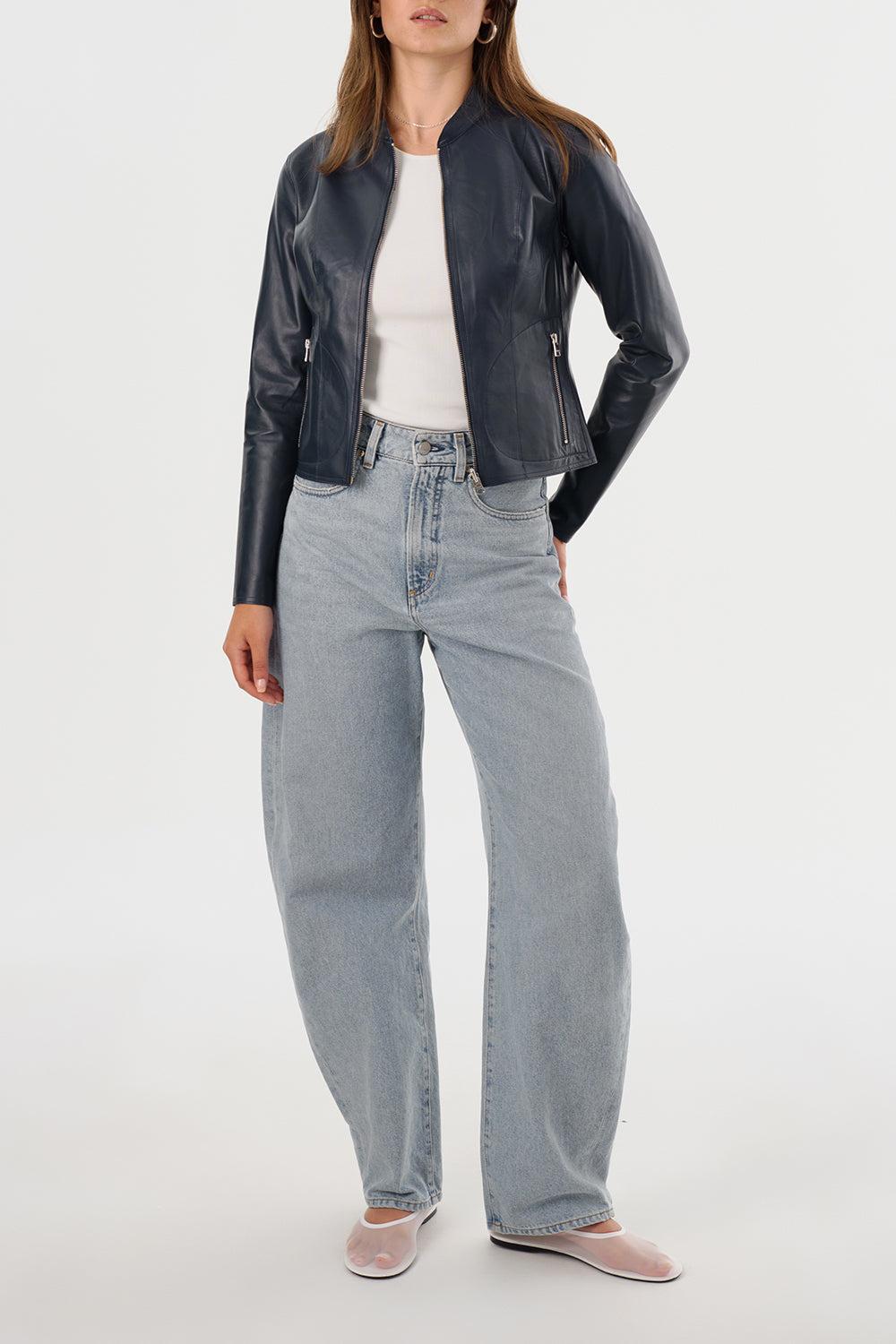 Chapin Reversible Jacket - Navy Silver-NVY/SILV-S-CLOTHINGJACKETLEATHER-LAMARQUE