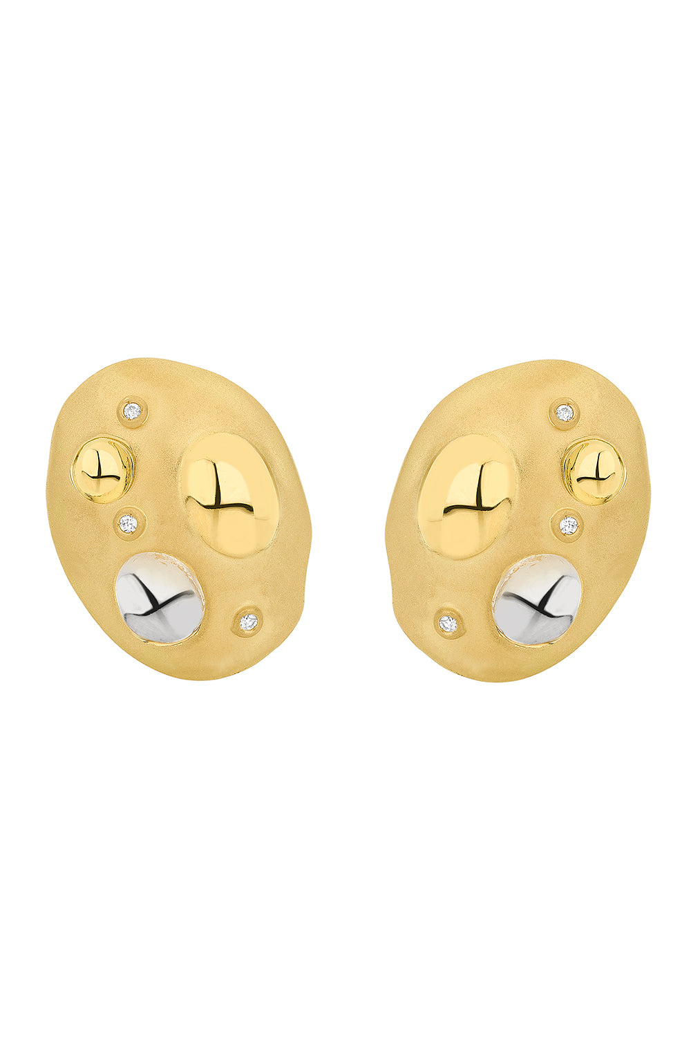 Diamond Rocks Flinstones Monochromatic Earrings
